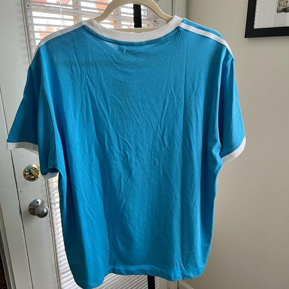 ADICOLOR CLASSIC TRACEABLE NWT AUTHENTIC APP SKY RUSH COLOR SHORT SLEEVES TOP - Picture 6 of 16